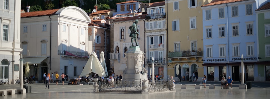 piran - a statue in a city